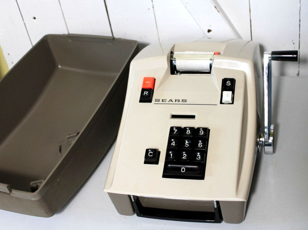 The VTG Sears Credit Balance Adding Machine Printing Calculator